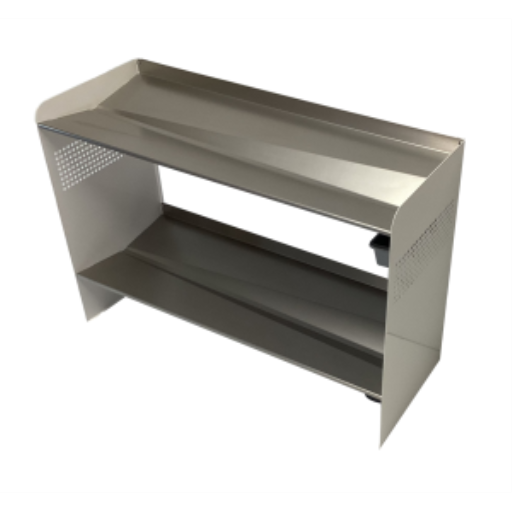 Rakabot Signature 2 tier chic and classy water and mud collecting shoe and boot rack that stores 7 pairs. Powder coated grey shelves. Powder coated Pure white side panels. For a perfect entrance all year long. Made In Canada Invention.