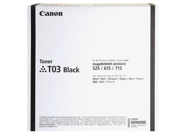 Canon T03 Genuine Black Toner Cartridge (2725C001) (T03) (51.5K YLD)