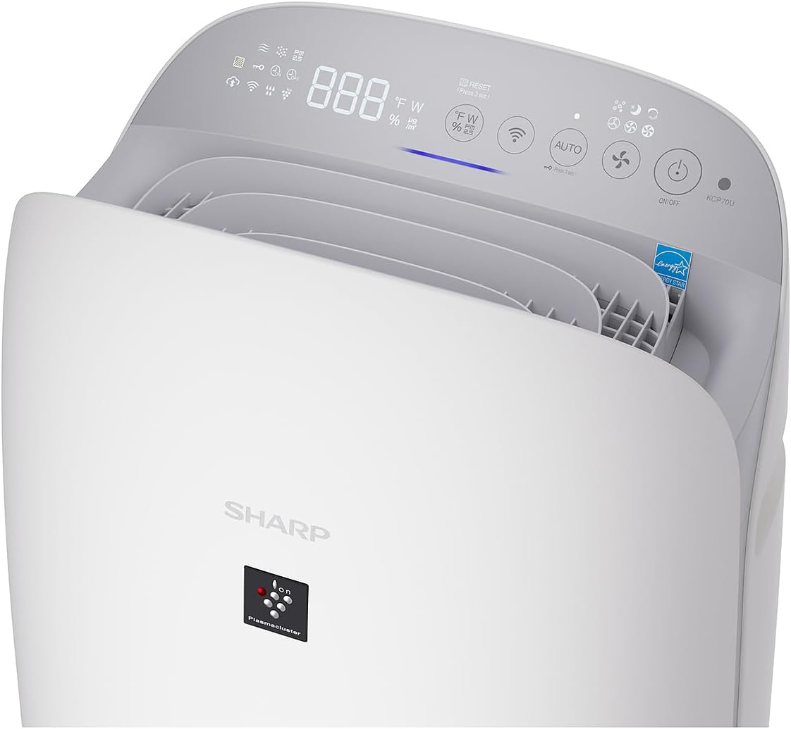 SHARP KCP70CW PLASMACLUSTER? ION SMART HEPA AIR PURIFIER/HUMIDIFIER