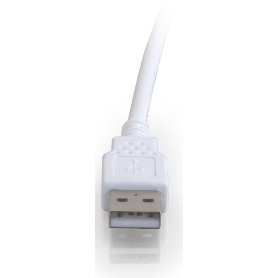 C2G 6.6ft USB Extension Cable - USB A to USB A Extension Cable - USB 2.0 - White - M/F