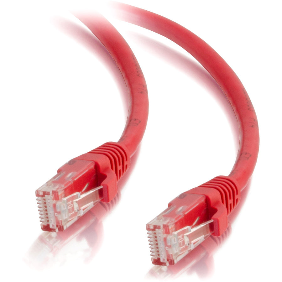 C2G 25ft Cat5e Snagless Unshielded (UTP) Ethernet Cable - Cat5e Network Patch Cable - PoE - Red