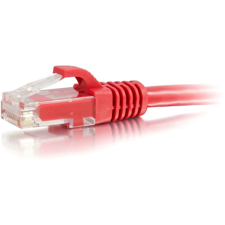 C2G 25ft Cat5e Snagless Unshielded (UTP) Ethernet Cable - Cat5e Network Patch Cable - PoE - Red