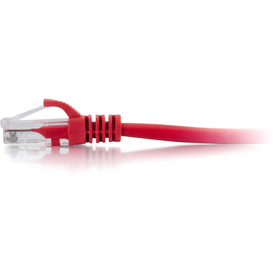 C2G 25ft Cat5e Snagless Unshielded (UTP) Ethernet Cable - Cat5e Network Patch Cable - PoE - Red