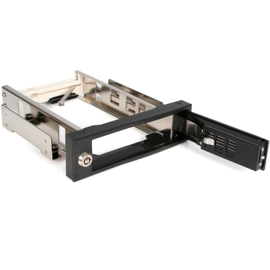 StarTech.com 5.25" Tray-Less SATA Hot-Swap Hard Drive Bay - Storage mobile rack - black