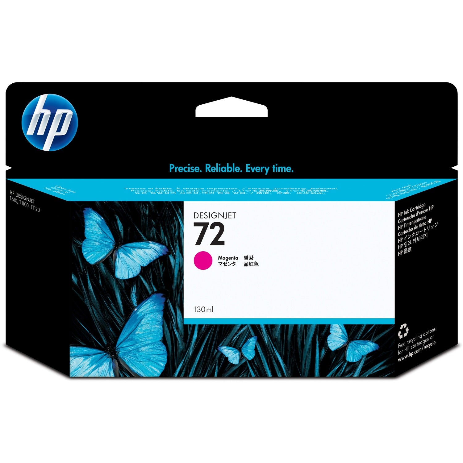 HP 72 (C9372A) Original Inkjet Ink Cartridge - Single Pack - Magenta - 1 Each