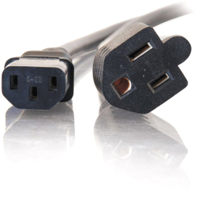 C2G 1.5ft 16 AWG 1-to-2 Power Cord Splitter (NEMA 5-15P to 1 NEMA 5-15 +1 IEC320C13)