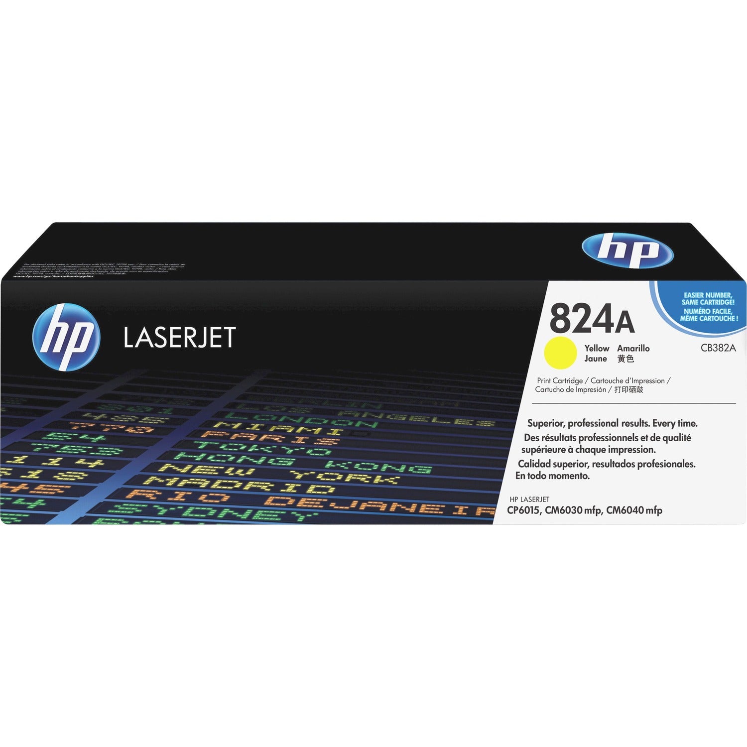 HP 824A (CB382A) Original Laser Toner Cartridge - Single Pack - Yellow - 1 Each