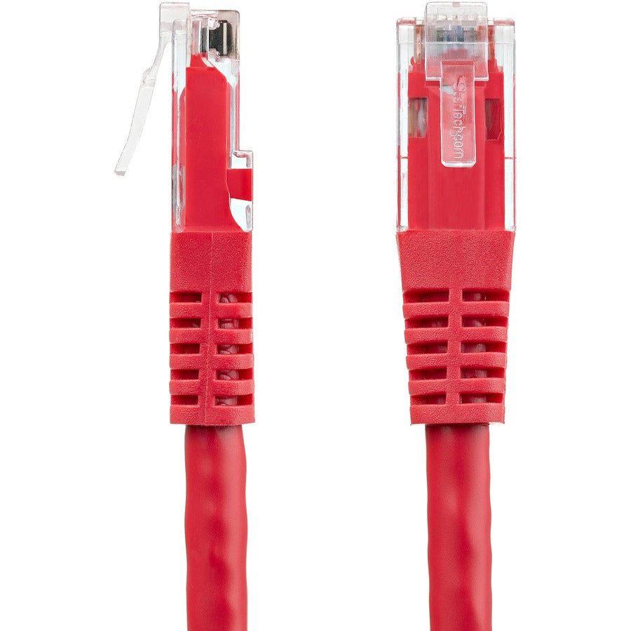 StarTech.com 6ft CAT6 Ethernet Cable - Red Molded Gigabit - 100W PoE UTP 650MHz - Category 6 Patch Cord UL Certified Wiring/TIA