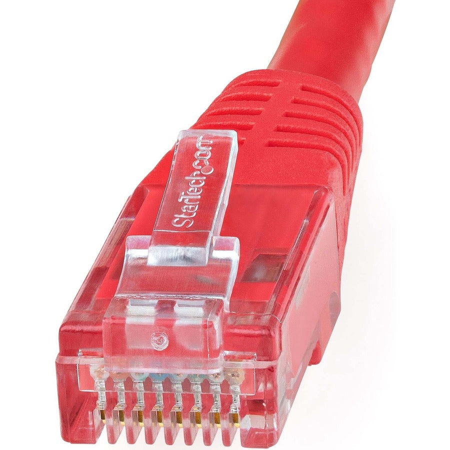 StarTech.com 10ft CAT6 Ethernet Cable - Red Molded Gigabit - 100W PoE UTP 650MHz - Category 6 Patch Cord UL Certified Wiring/TIA