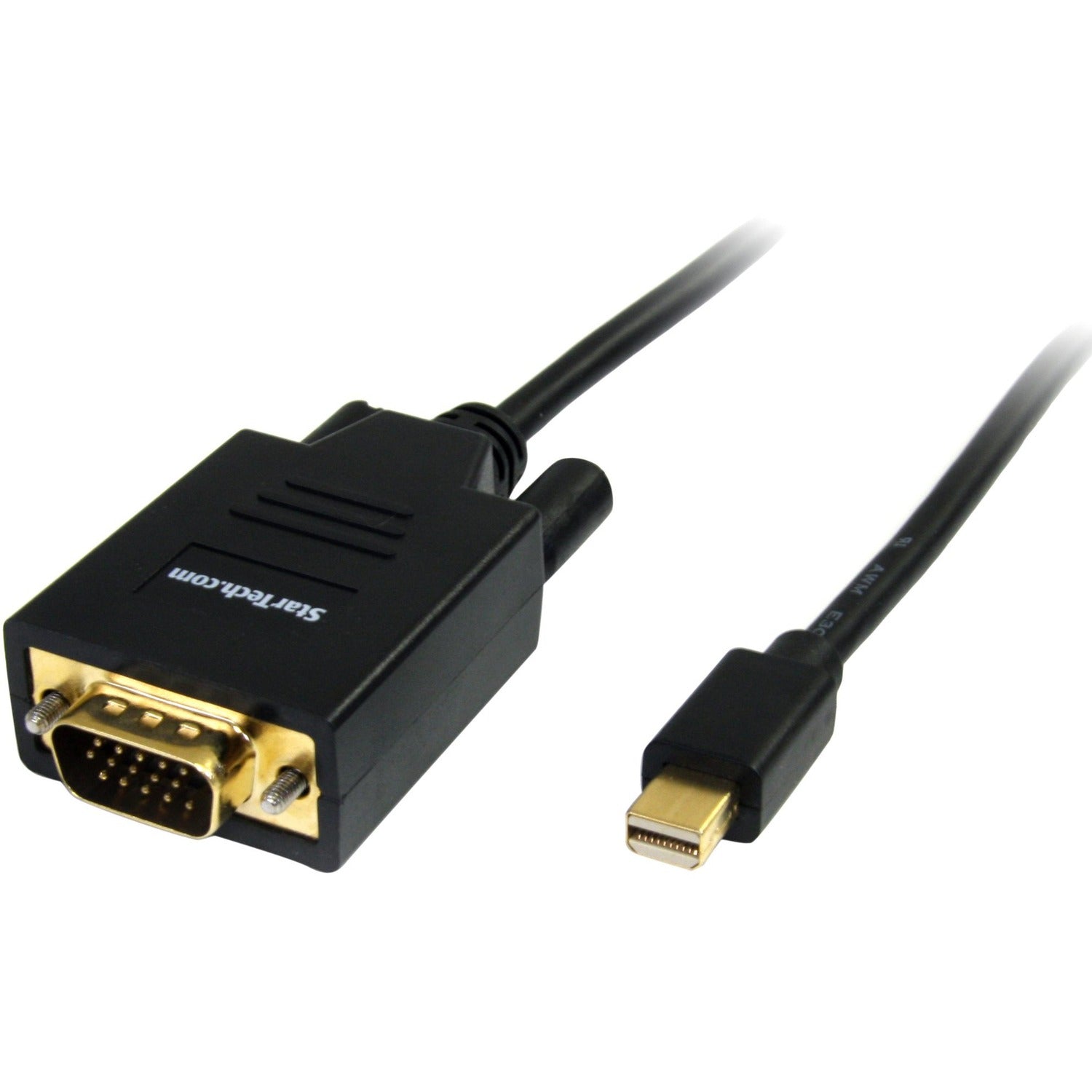 StarTech.com 6ft Mini DisplayPort to VGA Cable, Active Mini DP to VGA Adapter Cable, 1080p, mDP 1.2 to VGA Monitor/Display Converter Cable