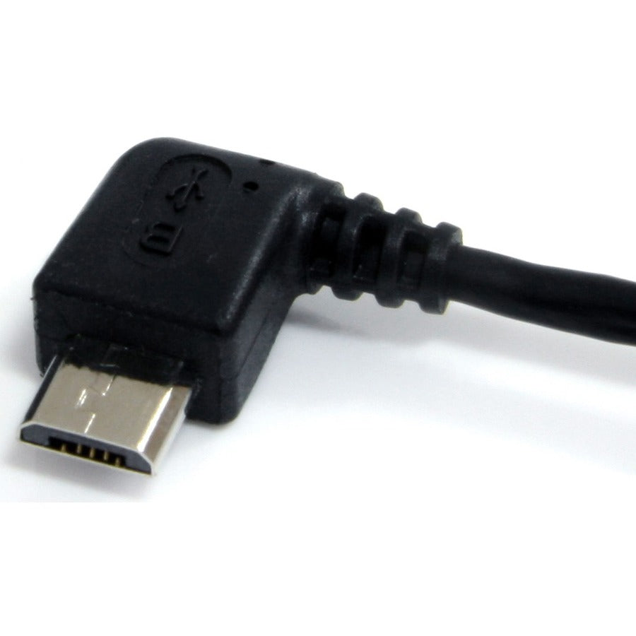 StarTech.com 3 ft Micro USB Cable - A to Left Angle Micro B