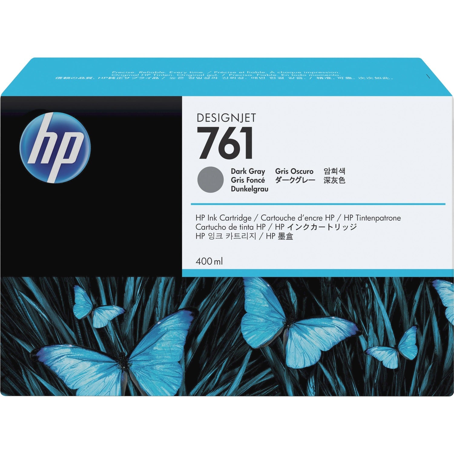 HP 761 (CM996A) Original Inkjet Ink Cartridge - Single Pack - Dark Gray - 1 Each