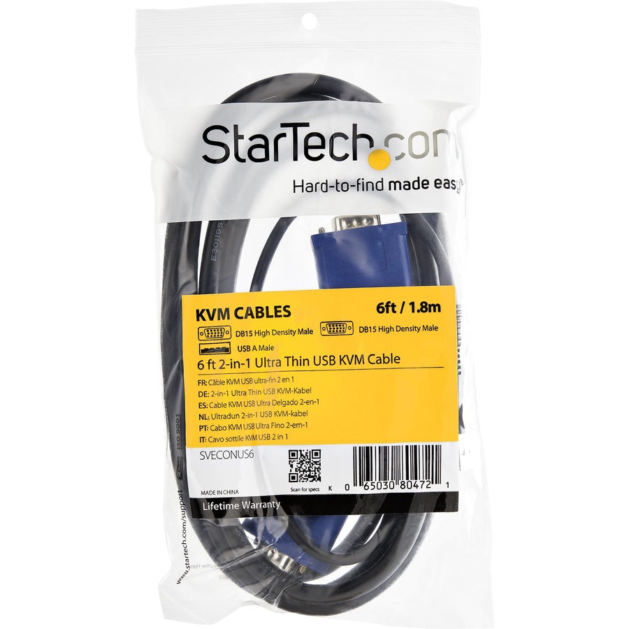 StarTech.com Ultra Thin USB KVM Cable