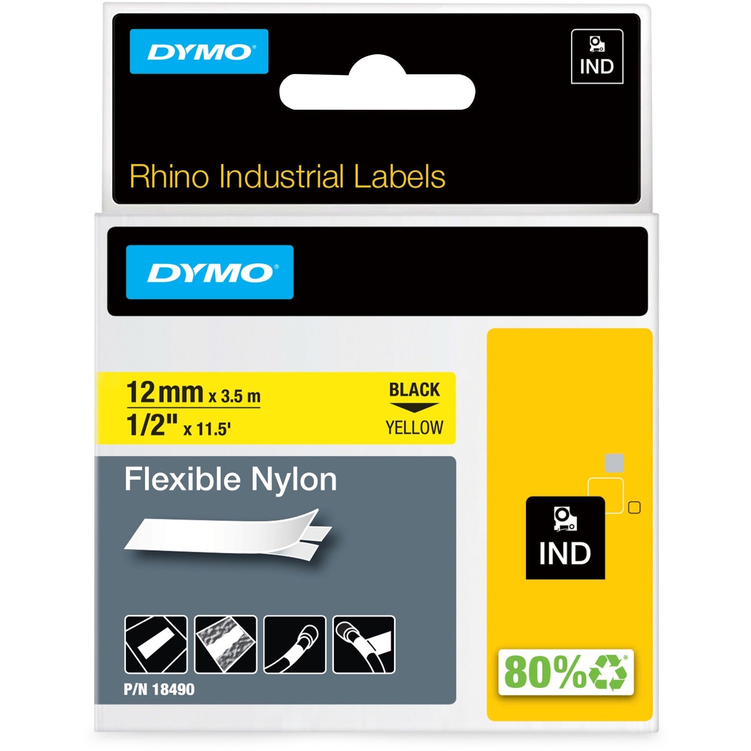 Dymo Rhino Flexible Nylon Labels