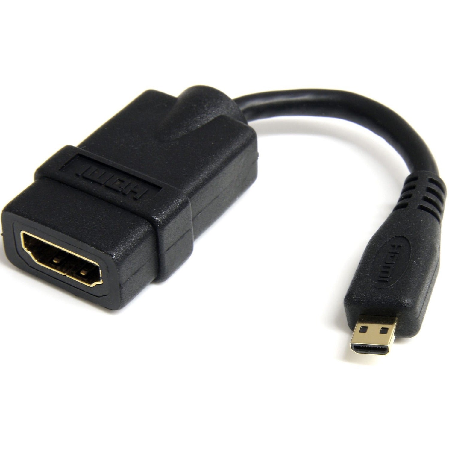 StarTech.com Micro HDMI to HDMI Adapter Dongle, 4K High Speed Micro HDMI to HDMI Converter, Micro HDMI Type-D Device to HDMI TV/Display