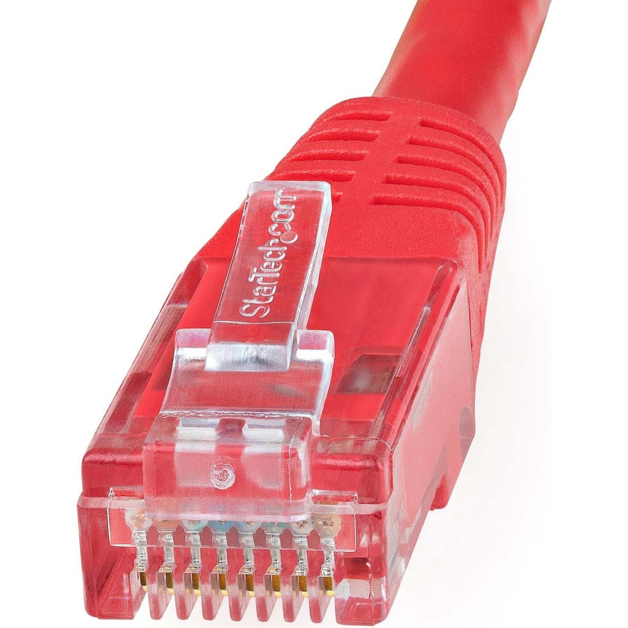 StarTech.com 50ft CAT6 Ethernet Cable - Red Molded Gigabit - 100W PoE UTP 650MHz - Category 6 Patch Cord UL Certified Wiring/TIA