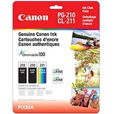 Canon Original Inkjet Ink Cartridge - Black, Color - 3 / Pack