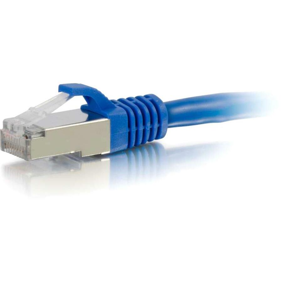 C2G 1ft Cat6a Snagless Shielded (STP) Ethernet Network Patch Cable - Blue