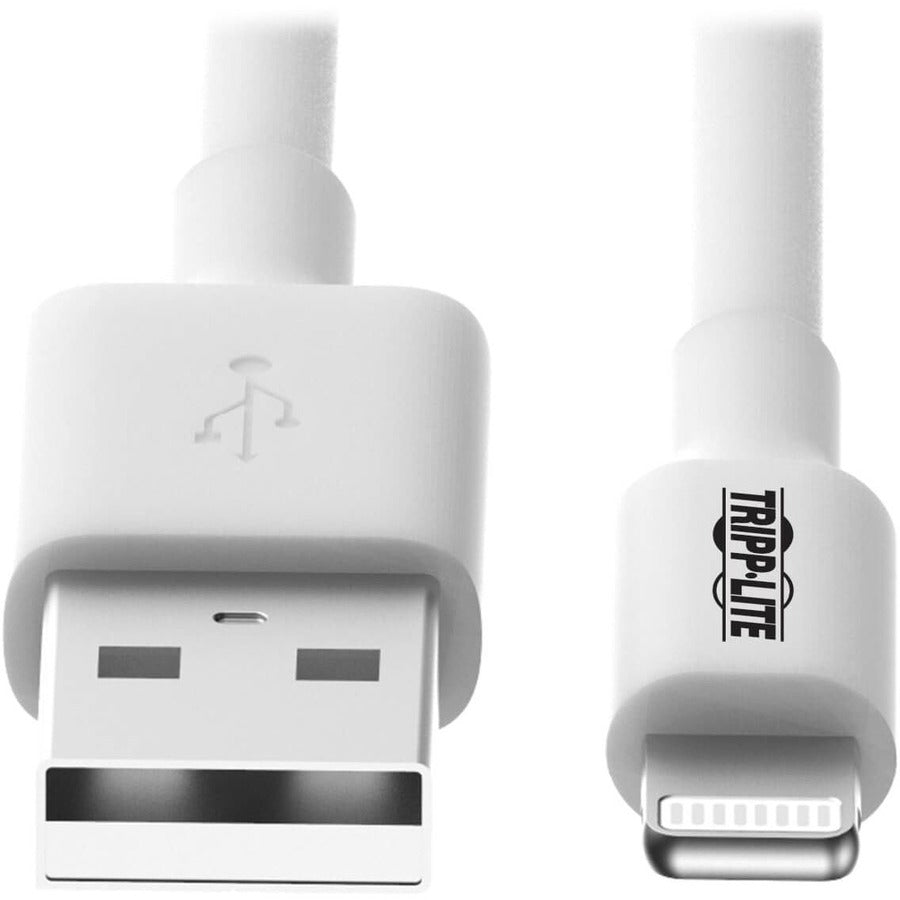 Tripp Lite 3ft Lightning USB Sync/Charge Cable for Apple Iphone / Ipad White 3'