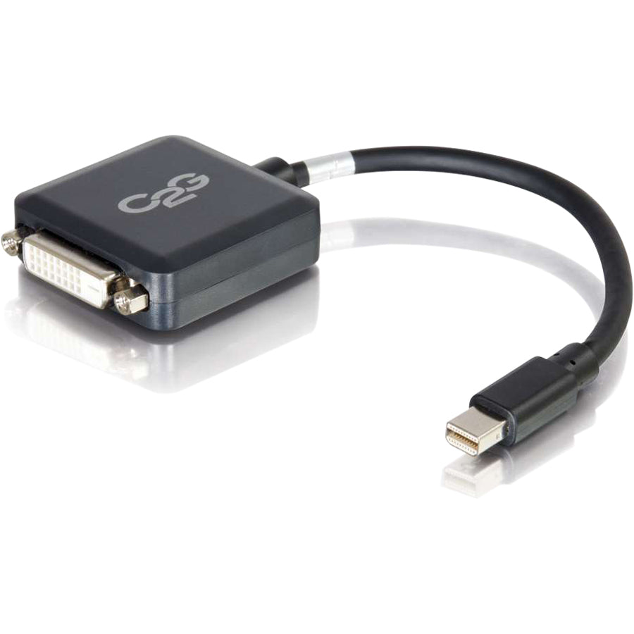 C2G 8in Mini DisplayPort Male to Single Link DVI-D Female Adapter Converter - Black