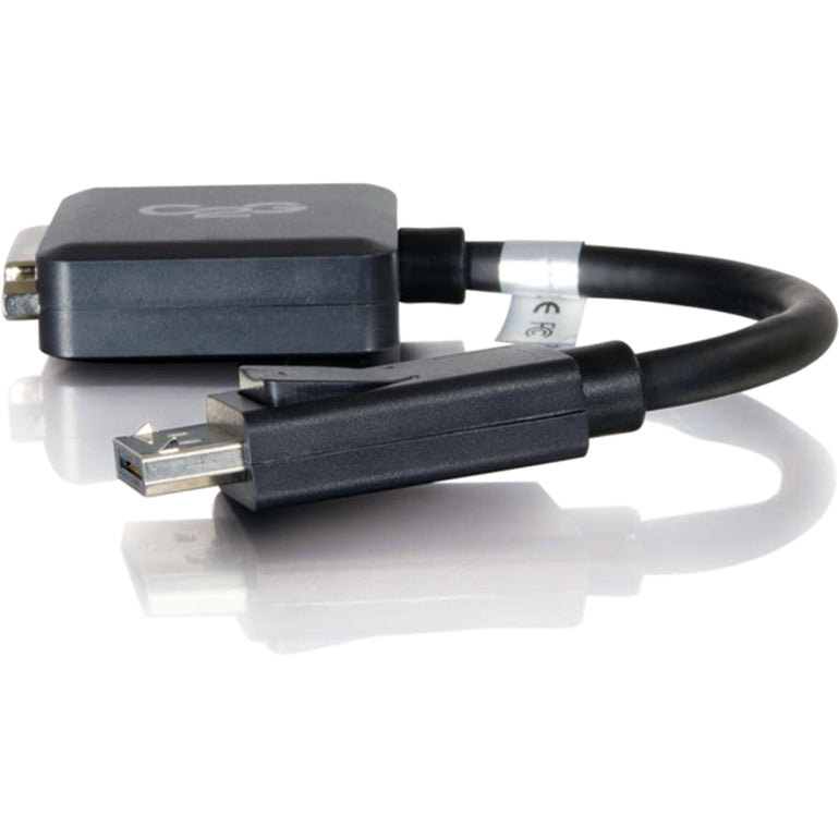 C2G 8in DisplayPort Male to Single Link DVI-D Female Adapter Converter - Black