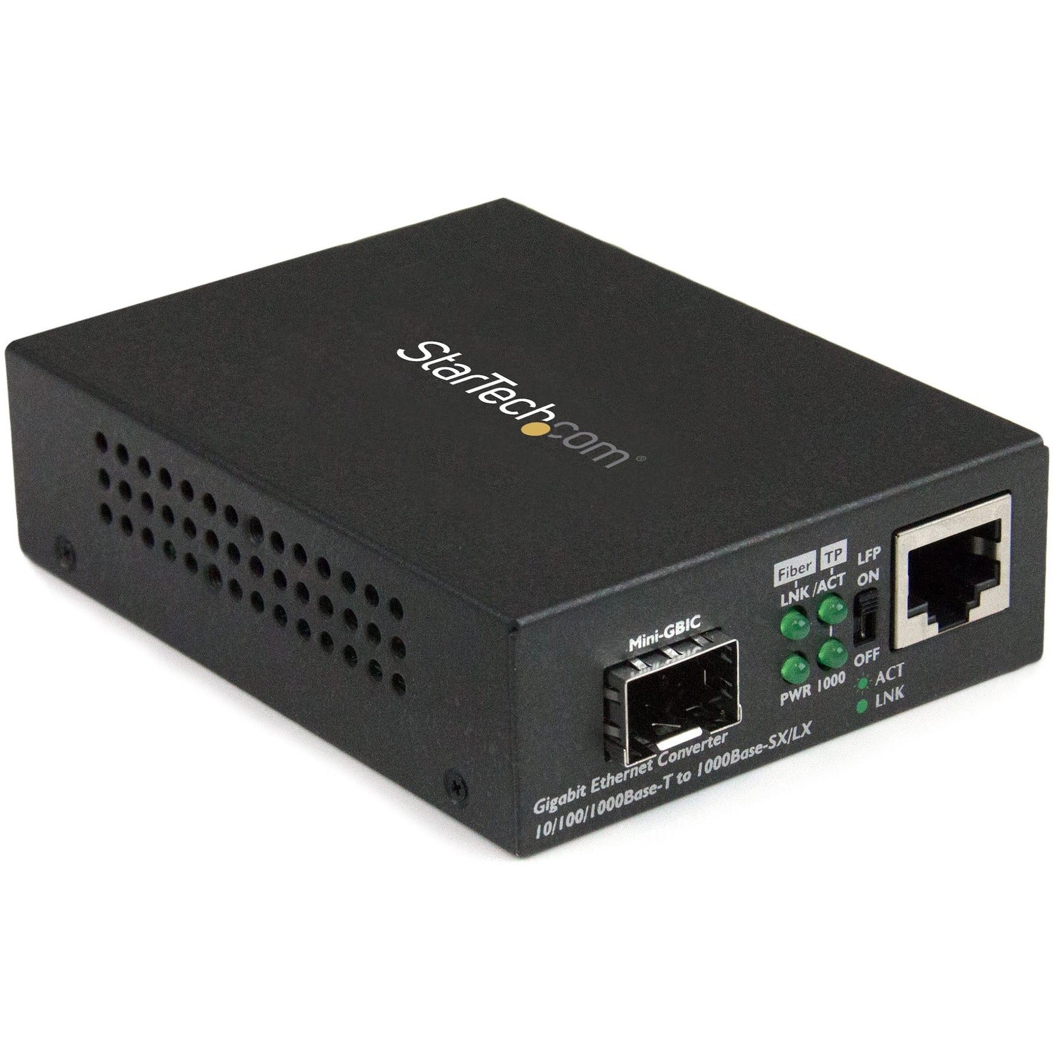 StarTech.com Gigabit Ethernet Fiber Media Converter with Open SFP Slot - Supports 10/100/1000 Networks