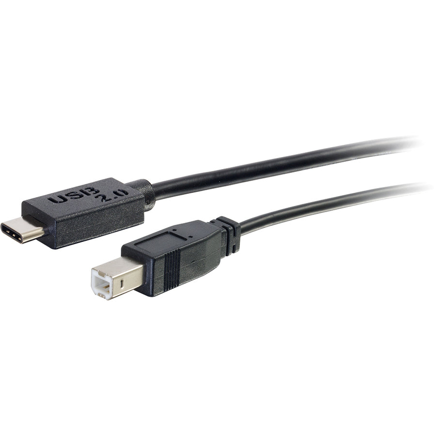 C2G 3ft USB 2.0 USB-C to USB-B Cable M/M - Black