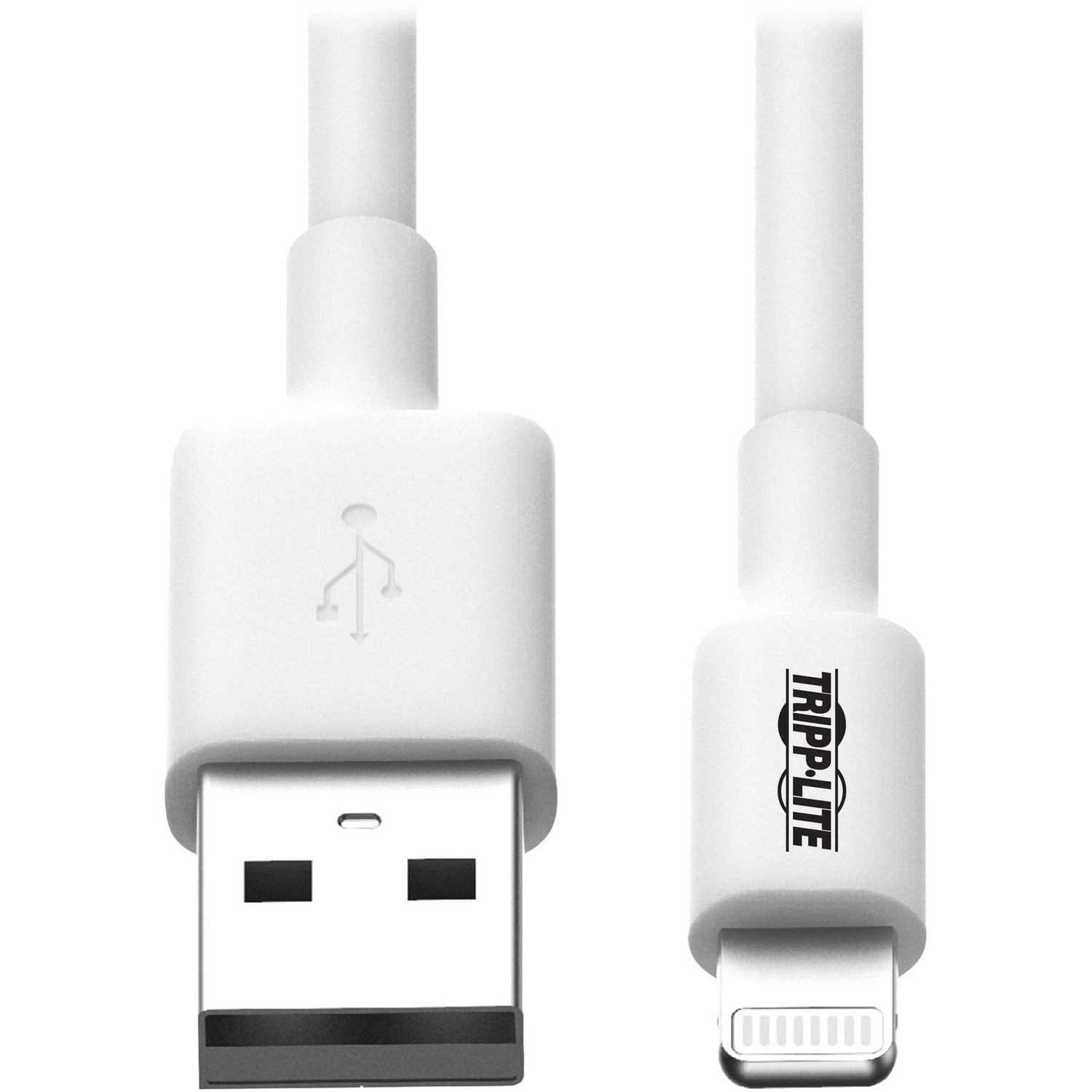 Tripp Lite by Eaton USB Sync/Charge Cable with Lightning Connector, White, 10 ft. (3 m)