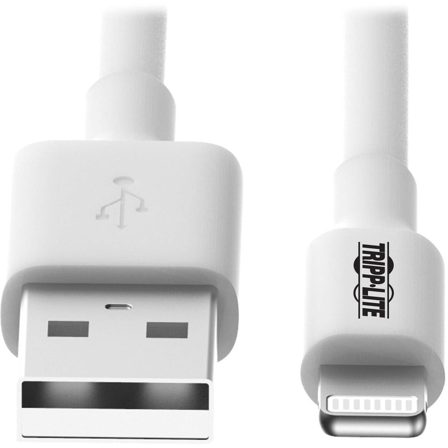 Tripp Lite by Eaton USB Sync/Charge Cable with Lightning Connector, White, 10 ft. (3 m)