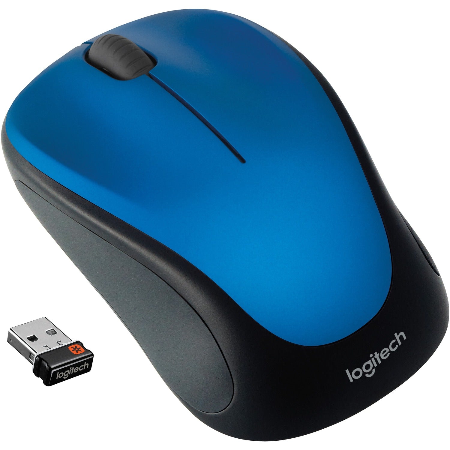 Logitech M317 Wireless Mouse, 2.4 GHz with USB Unifying Receiver, 1000 DPI Optical Tracking, 12 Month Battery, Compatible with PC, Mac, Laptop, Chromebook (Steel Blue)