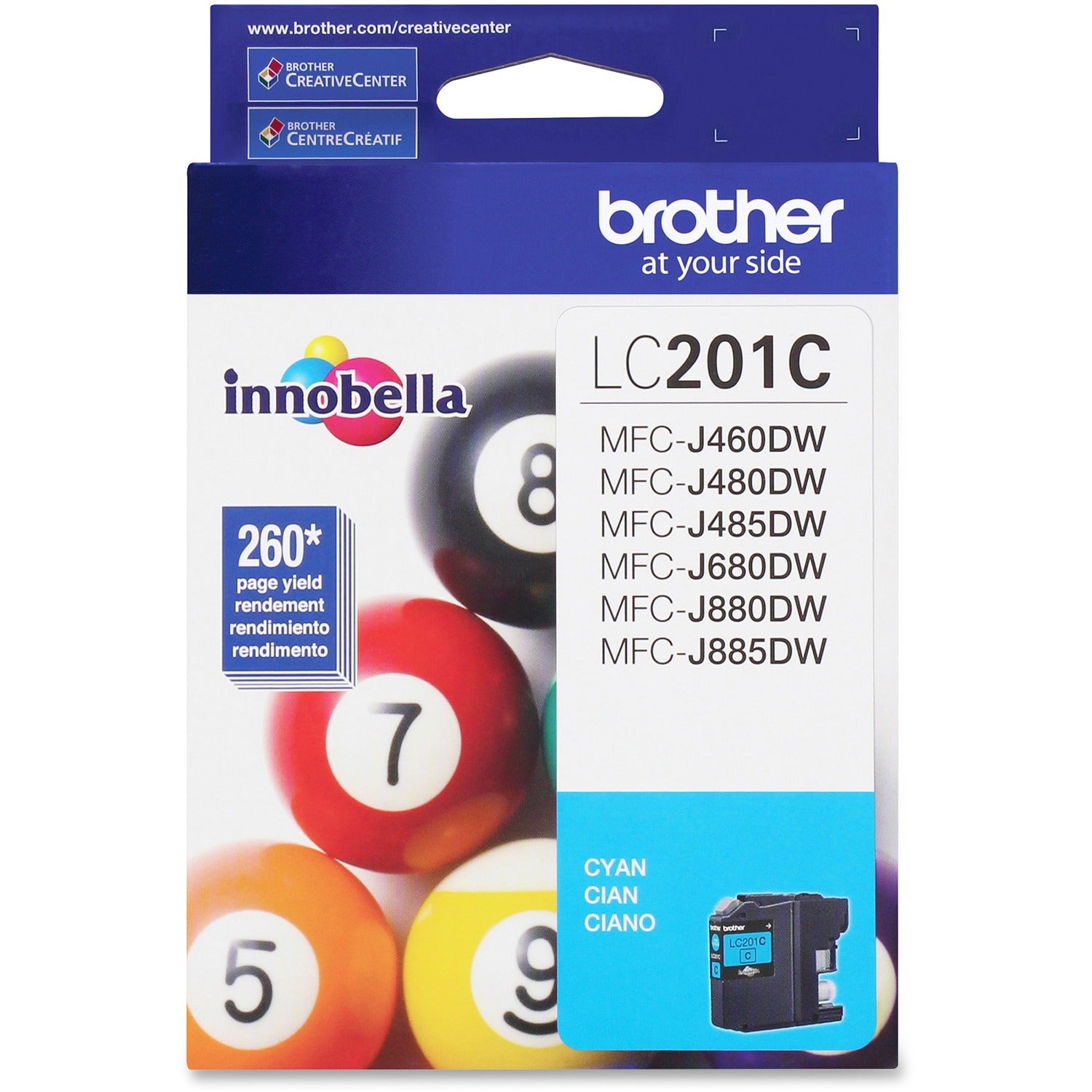 Brother Innobella LC201 Original Standard Yield Inkjet Ink Cartridge - Cyan - 1 Each LC201CS