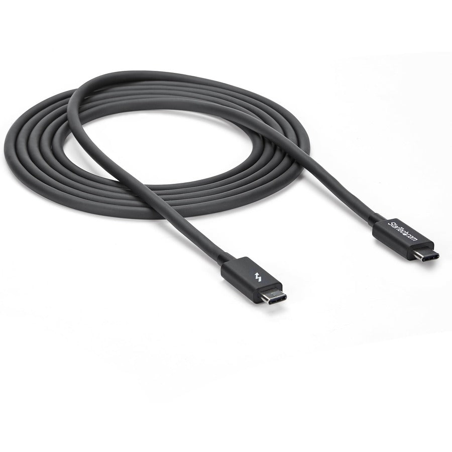 StarTech.com 2m (6.6ft) Thunderbolt 3 Cable, 20Gbps, 100W PD, 4K Video, Thunderbolt-Certified, Compatible w/ TB4/USB 3.2/DisplayPort