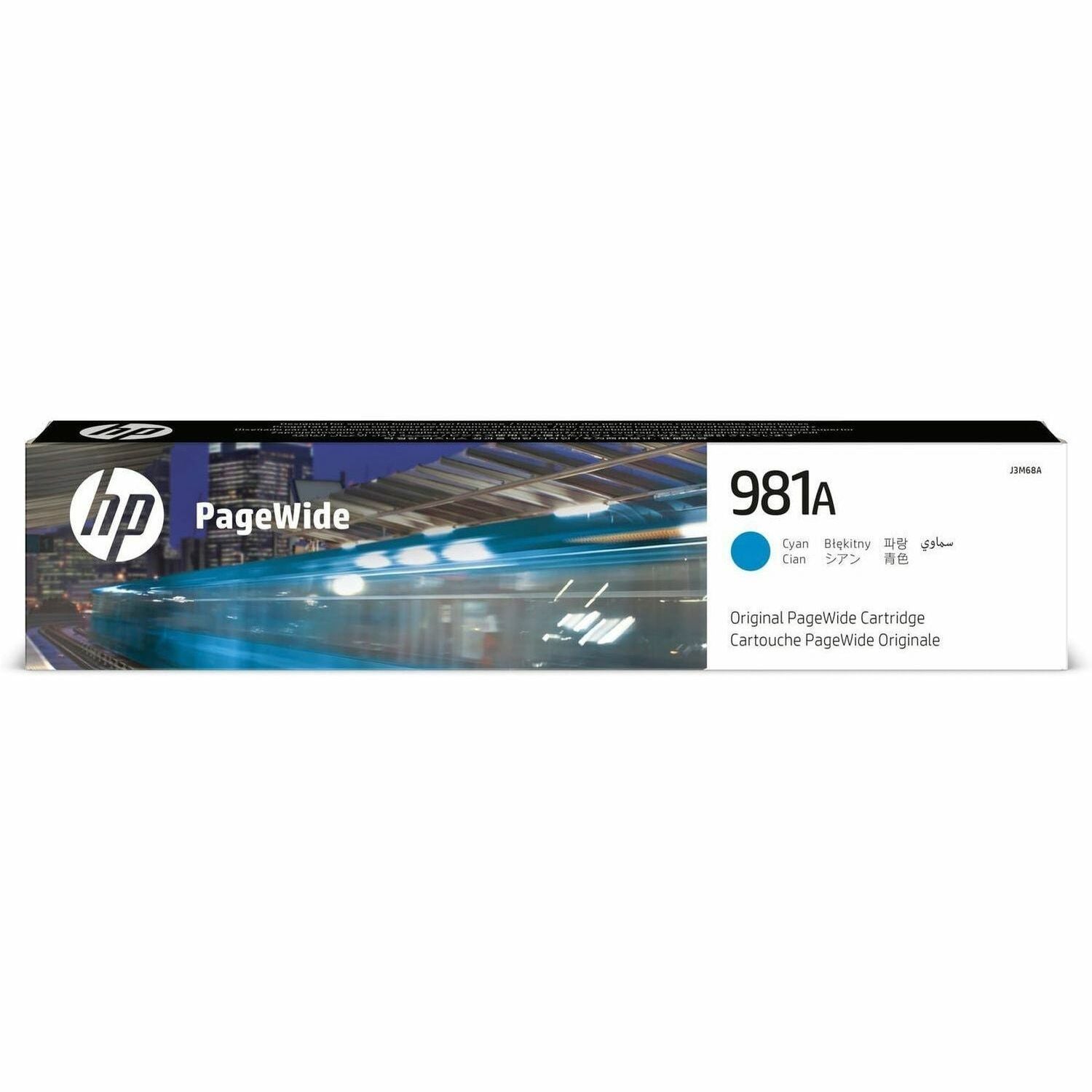 HP 981A (J3M68A) Original Page Wide Ink Cartridge - Single Pack - Cyan - 1 Each