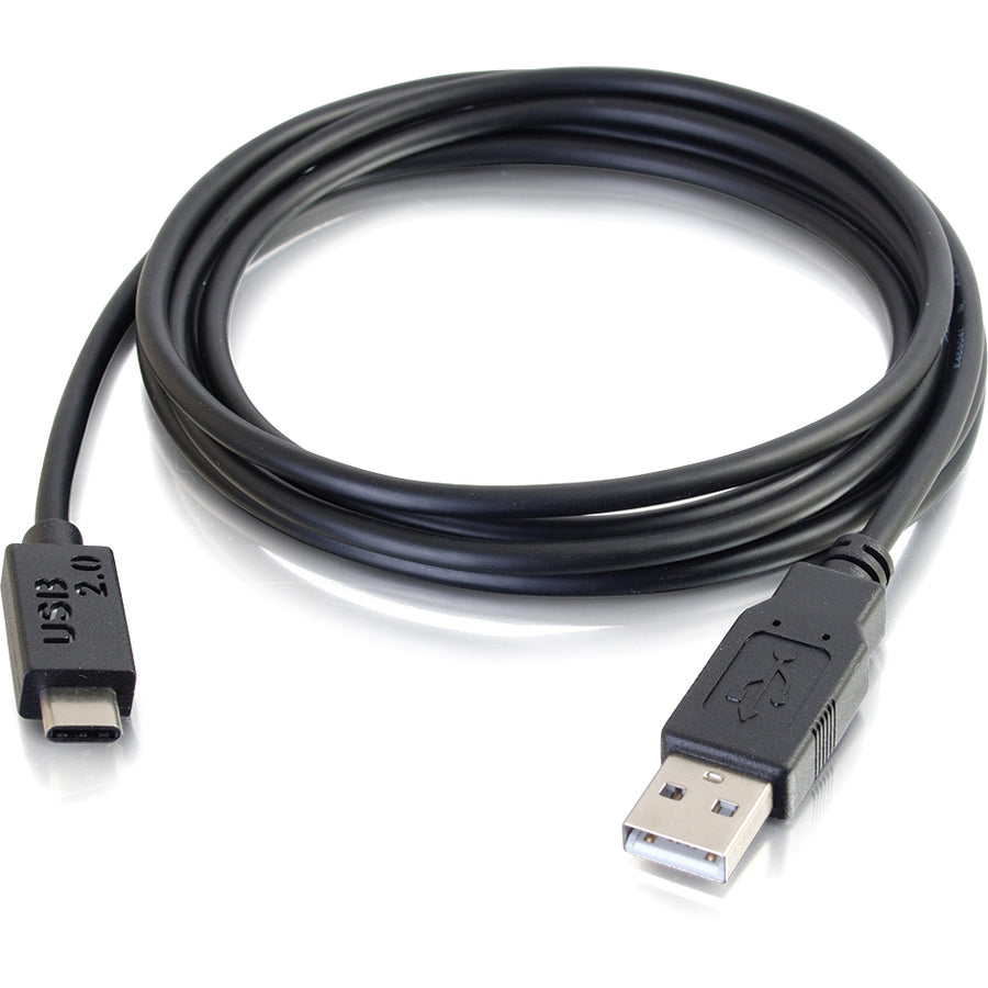 C2G 6ft USB 2.0 USB-C to USB-A Cable M/M - Black