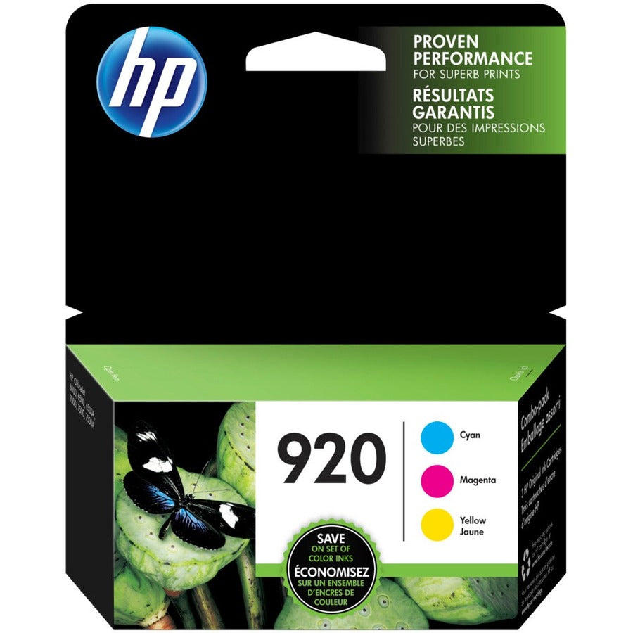 HP 920 Original Inkjet Ink Cartridge - Cyan, Magenta, Yellow - 3 / Pack N9H55FN