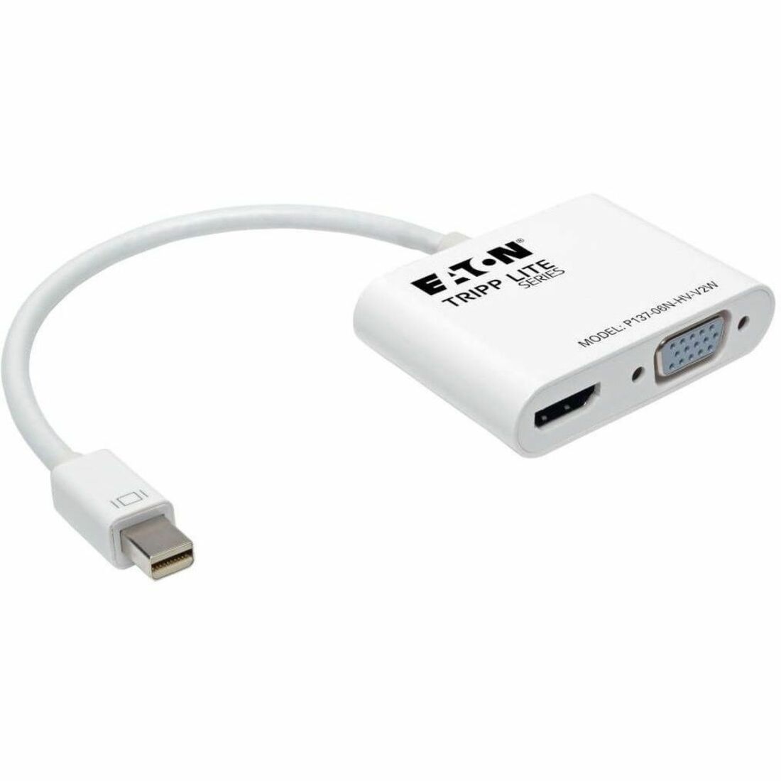 Tripp Lite 6in Mini DisplayPort to HDMI VGA 4K Adapter Converter Cable mDP to HDMI VGA 6"