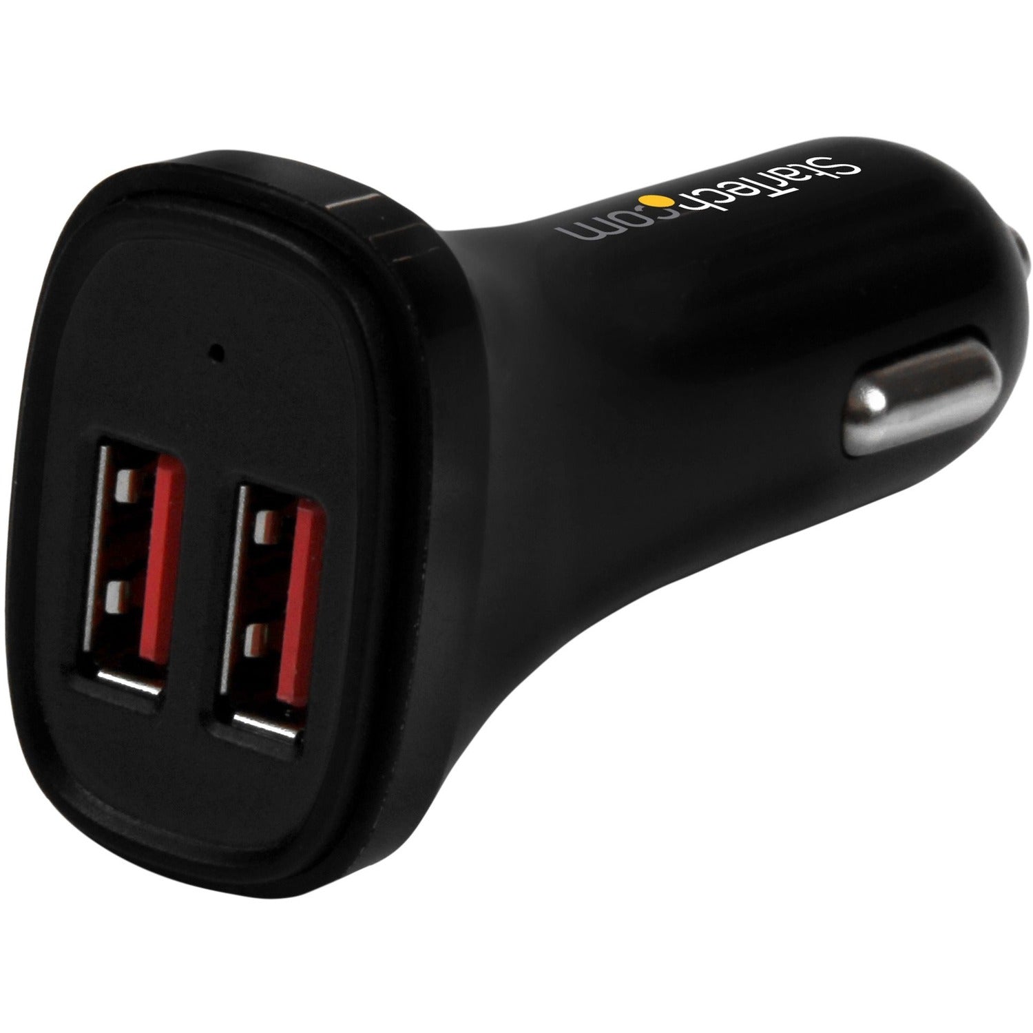 Star Tech.com Dual Port USB Car Charger - Black - High Power 24W/4.8A - 2 port USB Car Charger - Charge two tablets at once