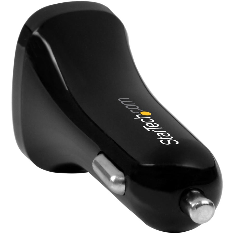 Star Tech.com Dual Port USB Car Charger - Black - High Power 24W/4.8A - 2 port USB Car Charger - Charge two tablets at once