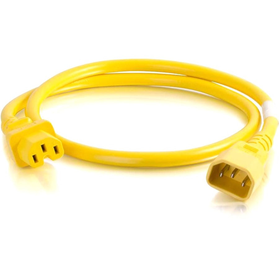 C2G 3ft 18AWG Power Cord (IEC320C14 to IEC320C13) - Yellow