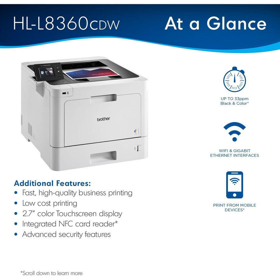 Brother HL HL-L8360CDW Desktop Laser Printer - Color HL-L8360CDW