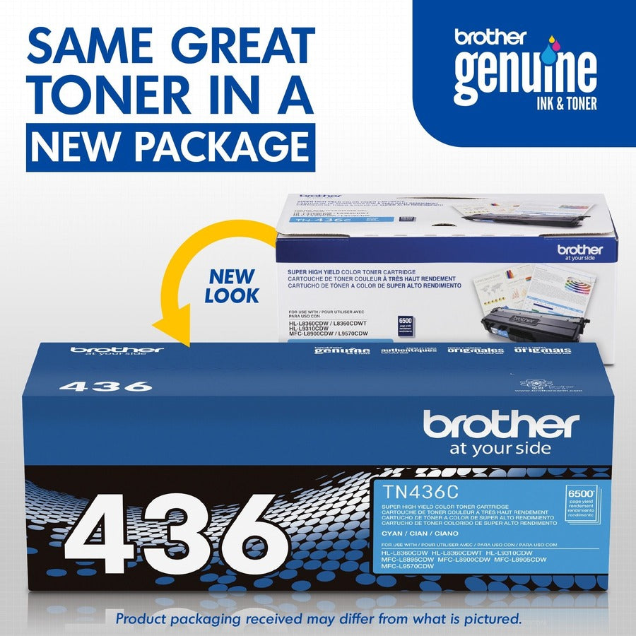 Brother TN436C Original Laser Toner Cartridge - Cyan - 1 Each