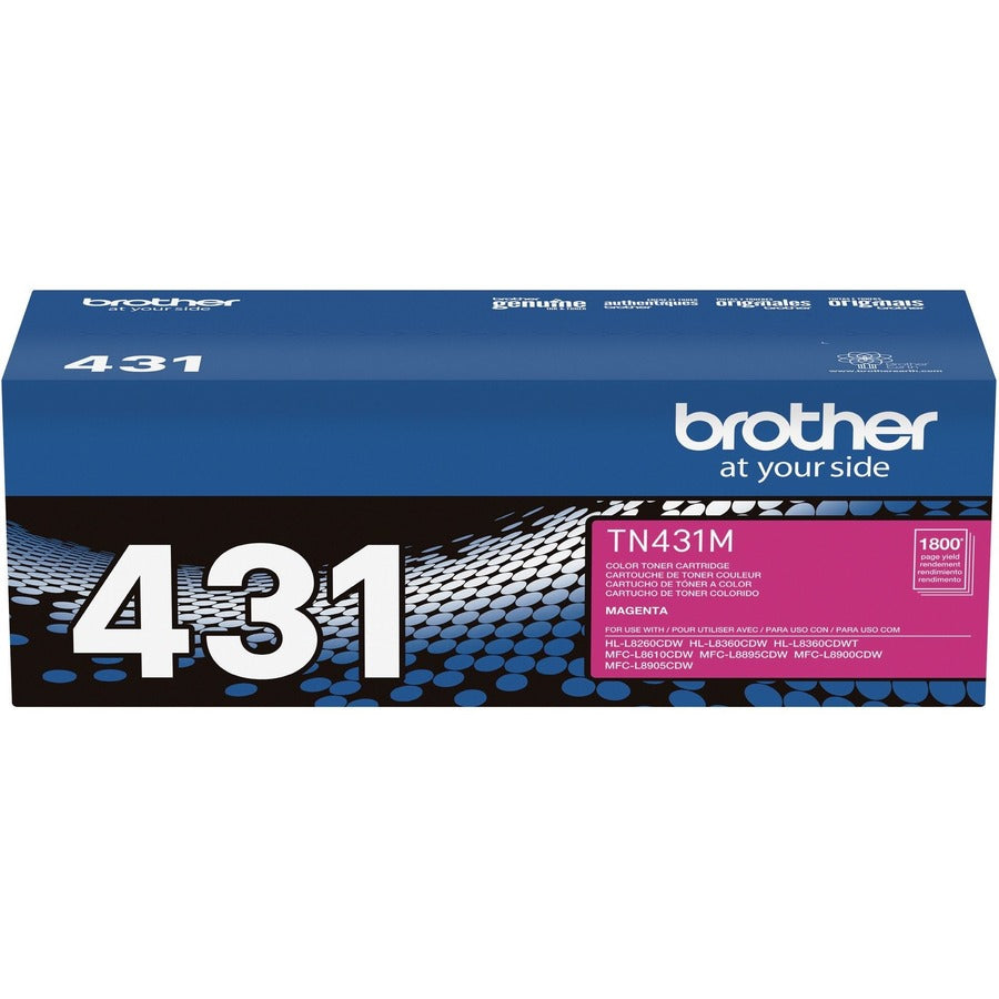 Brother TN431M Original Standard Yield Laser Toner Cartridge - Magenta - 1 Each