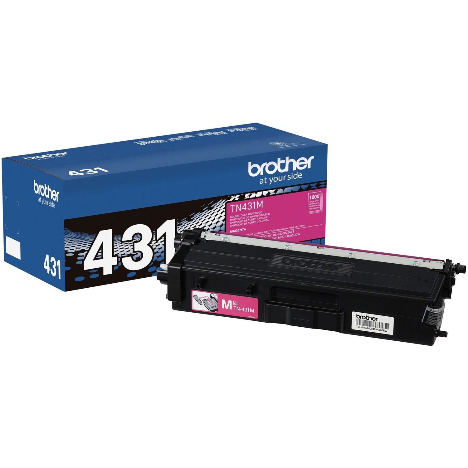 Brother TN431M Original Standard Yield Laser Toner Cartridge - Magenta - 1 Each