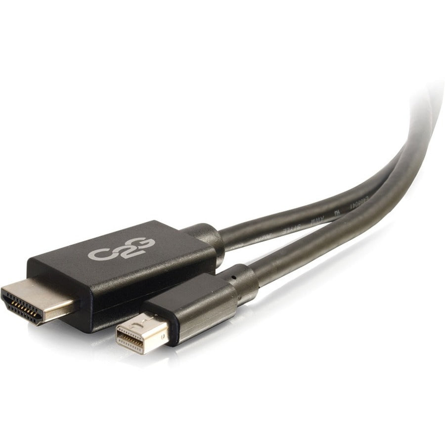 C2G 10ft 4K Mini DisplayPort to HDMI Cable - Black - M/M - TAA