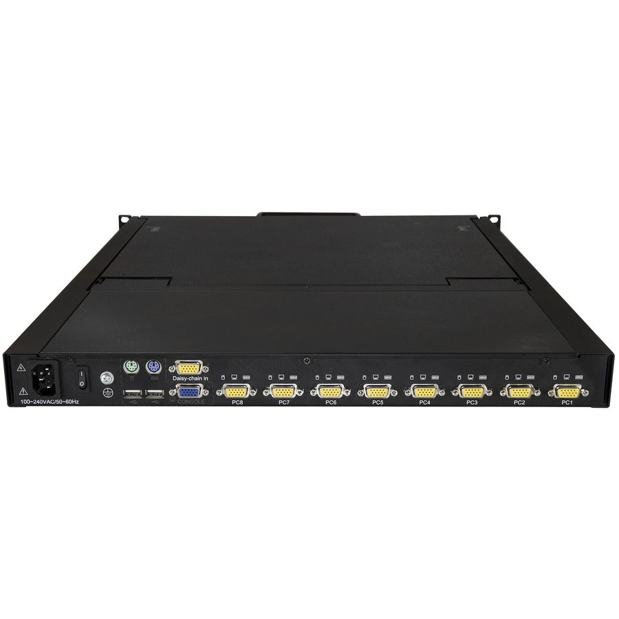 StarTech.com 8 Port Rackmount KVM Console w/ Cables - Integrated KVM Switch w/ 19" LCD - 1U LCD KVM Drawer 50000 MTBF - USB + VGA Support