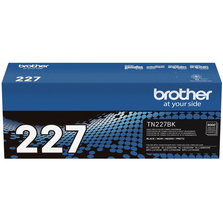 Brother TN-227BK Original High Yield Laser Toner Cartridge - Black - 1 Each