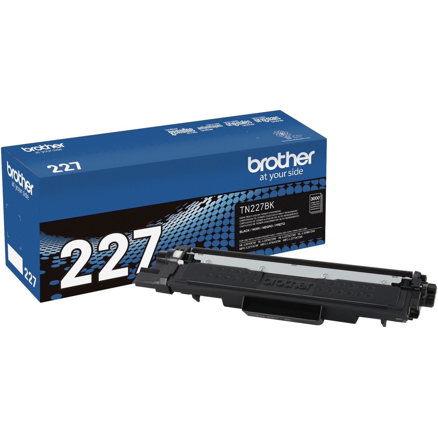 Brother TN-227BK Original High Yield Laser Toner Cartridge - Black - 1 Each