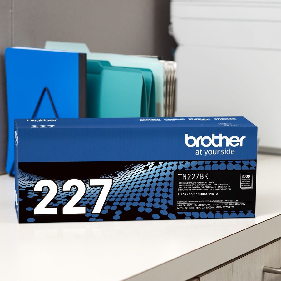 Brother TN-227BK Original High Yield Laser Toner Cartridge - Black - 1 Each