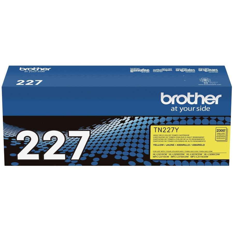 Brother TN-227Y Original High Yield Laser Toner Cartridge - Yellow - 1 Each