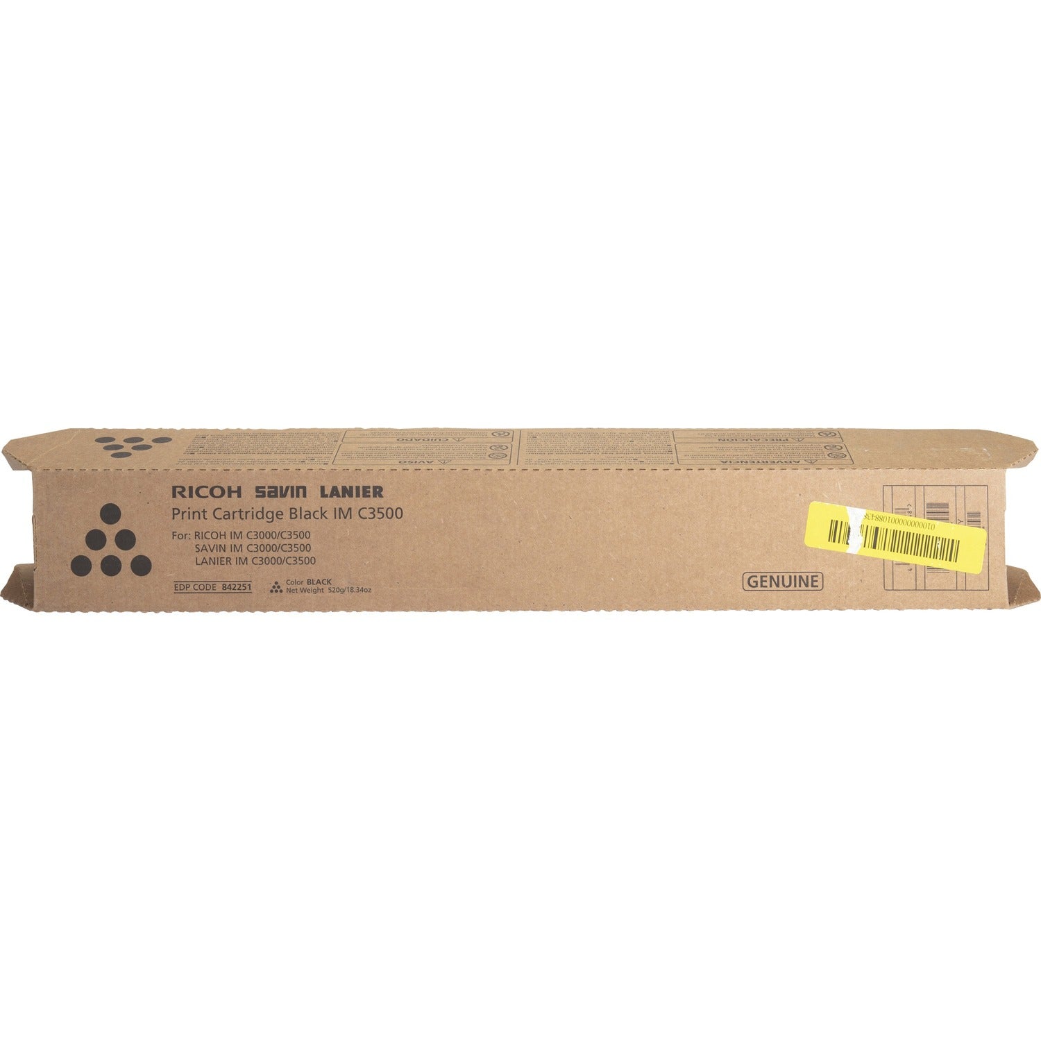 Ricoh Original Laser Toner Cartridge - Black - 1 Each 842251